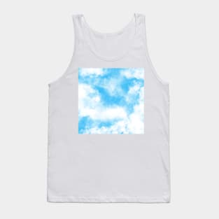 Clouds - Blue and White Tank Top